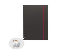 Japanese Premium Accordion Notebook, Scrapbook, Perforated, A4, Grid, Black