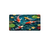 Japanese Pretty Fish -Print Four-Hole License Plate Holder With Custom Designs - Weather Resistant & Easy Fit For Front/Rear Vehicles