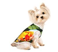 Japanese Pretty Koi Fish Print Dog Lightweight Shirt,Summer Cool Breathable Dog t Shirts,Pet Sleeveless Stretchy Clothes