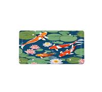 Japanese Pretty Koi Fish -Print Four-Hole License Plate Holder With Custom Designs - Weather Resistant & Easy Fit For Front/Rear Vehicles
