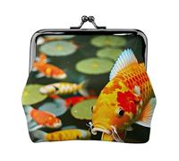 Japanese Pretty Koi Fish wallets for women,coin purse for women,small womens wallet,suitable for women,stylish and personalized, Black, One Size, Art Deco