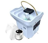 Japanese Professional Head Spa Equipment with 60L Dual Heating Water Circulation System Water Circulation Shampoo Basin Thermostatic Scalp Care Station for Salons and Home,001