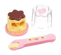 Japanese Pudding Toy, Cute Simulation Retractable Play Food Toy with Spoon - Automatic Feeding Fun Pretend Play Toys for Girls Boys, Interactive Snack Time