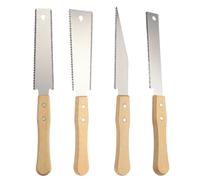 Japanese Pull Saw Set, 4 Precision Woodworking Saws Including Double-Edged, Flat Head and Pointed Head Saws, Professional Hand Saws for Fine Woodworking Projects, Flush Cut Saw and Coping Saw for Deta
