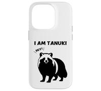 Japanese raccoon dog silhouette I AM TANUKI Funny Animal Case for iPhone 14 Pro