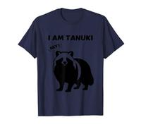 Japanese Raccoon Dog Silhouette I AM Tanuki Funny Animal T-Shirt