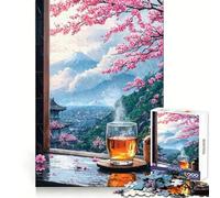 Japanese Rainy Landscape 1000 Piece Puzzle For Adults Creative Play Snug Joint Real Challenge Night Activity (38x52cm)