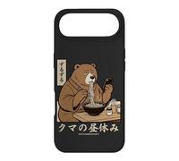 Japanese Ramen Bear Retro 70s Manga Style Slurping Soup Case for iPhone Air