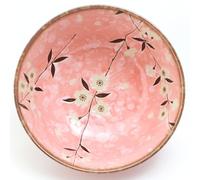 Japanese Ramen Bowl - [Pink Cherry Blossoms] 17cm Ceramic Noodle Bowl, Made in Japan - Perfect for Ramen, Pho, Udon - Instagram-Worthy Giftable Tableware
