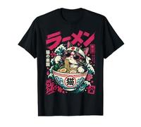 Japanese Ramen Cat Harajuku Grunge Kawaii Tokyo Anime Design Value Graphic T-Shirt