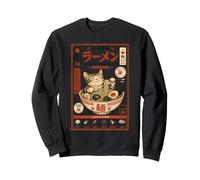 Japanese Ramen Cat Tokyo Noodle Shop Vintage Food Poster Sweatshirt