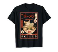 Japanese Ramen Cat Tokyo Noodle Shop Vintage Food Poster Value Graphic T-Shirt