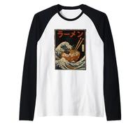 Japanese Ramen Lover Anime Manga Art Design Raglan Baseball Tee