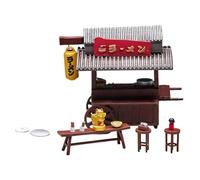 Japanese Ramen Model Miniature Diorama Kit Street Restaurant Set 3D Print PP Decoration Suitable for Collectors Japanese Culture Lovers And, style B