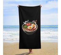 Japanese Ramen Noodle Bowl Beach Towel Large Print Towels 160x80cm