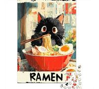 Japanese Ramen Noodles Jigsaw Puzzles Puzzles for Adults Kids. 1000 Piece Great Gifts Challenge Toy Educational Games Home Decoration for Adults& Kids Age 14 Years Up 70x50cm/1000pcs
