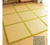 Japanese Rattan Folding Mat - 60x60 cm Non-Slip Breathable Sleeping Mat for Home, Yoga & Meditation - Lightweight, Plush & Durable