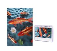 Japanese Red Carp Jigsaw Puzzle for Adults Challenging Wooden Puzzles 1000 Pieces Personalized Photo Puzzle Picture Jigsaws Custom Jigsaw Puzzles for Birthday