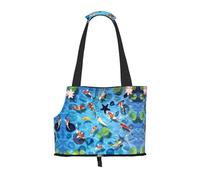 Japanese Red carp Printed Pet Shoulder Bag Lightweight Breathable Travel Pet Bag 26 * 34cm Weekend Pet Travel Set
