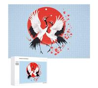 Japanese Red-crowned Crane Jigsaw Puzzles for Adult Family Activities Games Home Decor Puzzle 1000 PCS