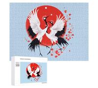 Japanese Red-crowned Crane Jigsaw Puzzles for Adult Family Activities Games Home Decor Puzzle 500 PCS
