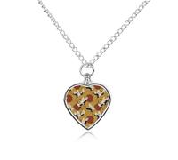 Japanese Red Crowned Cranes Dancing Personalized Pet Urn Necklace Keepsake Urn Pendant Cremation Jewelry Gifts for Dog Cat Lover