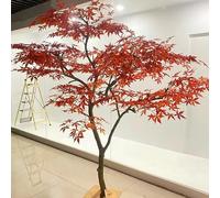 Japanese Red Maple Artificial Tree for Indoor/Outdoor Decor, Large Autumn Fall Tree for Parties and Restaurants, 180cm Height