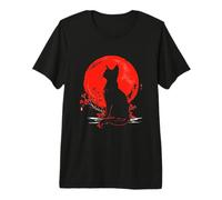 Japanese Red Sun Cat Premium T-Shirt