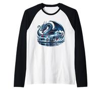 Japanese Retro Car Racing Dragon Drifting Art JDM Legend Raglan Baseball Tee