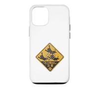 Japanese Retro Cat Crossing Sign Caution Leaping Cats Case for iPhone 12/12 Pro