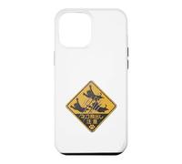 Japanese Retro Cat Crossing Sign Caution Leaping Cats Case for iPhone 12 Pro Max