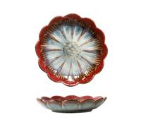 Japanese retro ceramic dip dish-sunflower ink red-a personalized snack cold dish in the home restaurant