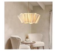 Japanese Retro Fiber Style Chandelier Nordic Designer Fabric Cream Color Study Bedroom Pendant Light Warm Home Decor