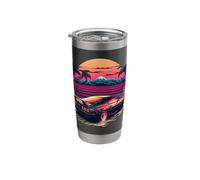 Japanese Retro Futuristic Synthwave Car Racing JDM Tuning Stainless Steel Insulated Tumbler