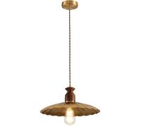 Japanese Retro Walnut Bedroom Pendant Light Minimalist Kitchen Island Brass Hanging Lamp Mid Century Nordic Dining Room Chandelier For Living Room Bar Counter Study Dining Table