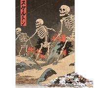 Japanese Rising Skeletons 1000 Pieces Puzzles for Teenagers Gifts Paper Puzzle Jigsaws for Adults Home Educational Games DIY Toys 1000pcs (75x50cm)