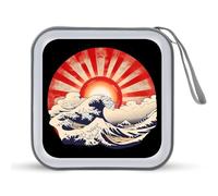 Japanese Rising Sun CD Case Portable DVD Storage Small CD Holder Organizer for Home Travel