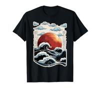 Japanese Rising Sun Great Wave Clouds Kanji Graphic Design Value Graphic T-Shirt