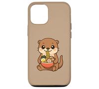 Japanese River Otter Eating Ramen Noodles Kawaii Cute Funny Case for iPhone 12/12 Pro