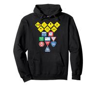 Japanese Road Sign, Japan Traffic Warning Symbol Graphic Pullover Hoodie