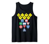 Japanese Road Sign, Japan Traffic Warning Symbol Graphic Tank Top