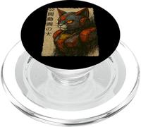 Japanese Robot Cat Traditional Samurai Anime Ukiyo-e PopSockets PopGrip for MagSafe