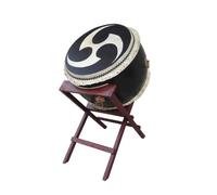 Japanese Rolled-Edge Slanted Taiko Drums, Red Foldable Drum Stand, Festival/Movie Prop,60CM