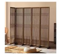 Japanese Room Divider for Restaurant/Tea Room/Entryway 180cm-200cm High Privacy Folding Screen 4-5 Panel Freestanding Wooden Partition Divider