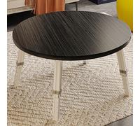 Japanese Round Floor Table with Folding Design,Low Table for Sitting On The Floor,Tatami-Style Multifunctional Coffee & Dining Table,Space-Saving for Living Room,Garden & Kitchen (Sofa/Balcony Use)