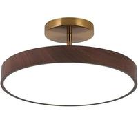 Japanese Round Wooden Flush Mount Ceiling Light Zen Style 3 Color Dimmable Acrylic Ceiling Lamp Modern Minimalist LED Lighting Fixture for Bedroom Dining Room Living Room Entryway(30cm)