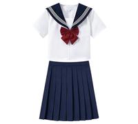 Japanese Sailor Uniform - Comfortable and Traditional with Bow Tie - Sailor Cosplay as School Uniform - For Theatre Cosplay Events Meeting Parties Children Teenagers Students