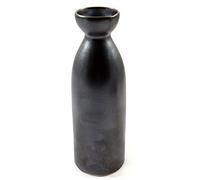 Japanese Sake Bottle Jug in Matt Silver Glazed Ceramic - zen minded