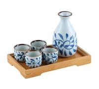 Japanese Sake Set - Traditional Ceramic Cup and Wine Glasses, Home Decoration for Restaurants and Gatherings, Ideal for Serving Sake and Other Beverages