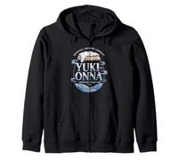 Japanese Sake Yuki Onna Japan Vintage Winter Sake Souvenir Zip Hoodie